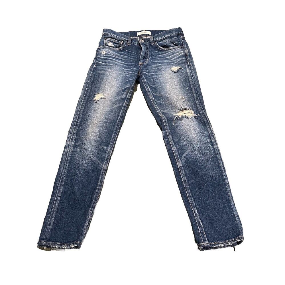 Moussy Vintage Ace Skinny Jeans Womens 24 Distressed Faded Blue Japan Denim